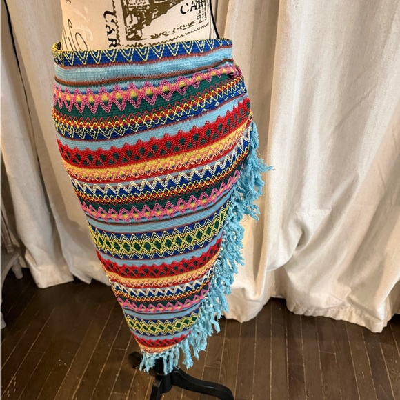 SHEIN Other - SHEIN Multicolor Fringe Swim Coverup